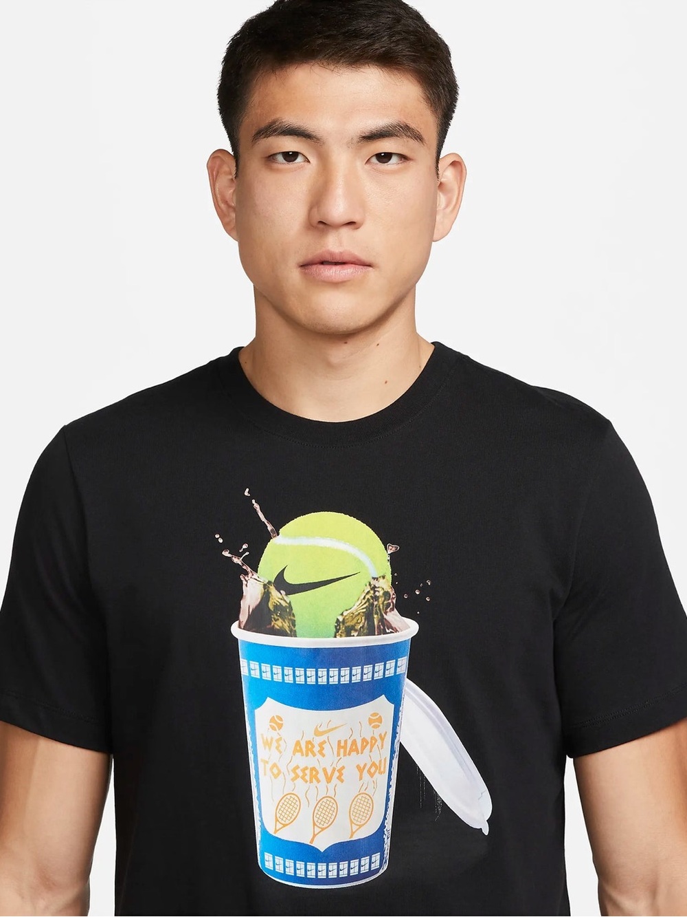 Nike Court Mens Small Tennis Short Sleeve Tee T-shirt  GraphicTee